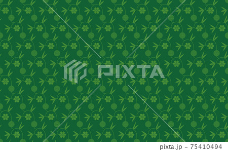 和柄素材　笹蔓柄　シームレスパターン 75410494