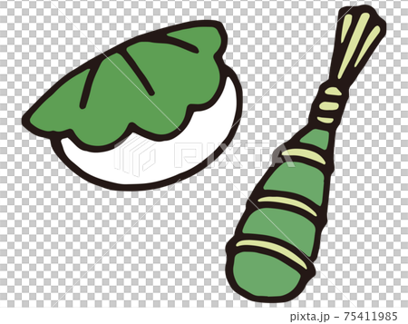 柏餅とちまきのイラスト素材