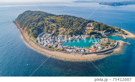 出羽島をドローン空撮 75412007