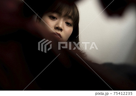 シックな女性のポートレート シックな女性のポートレート 75412235