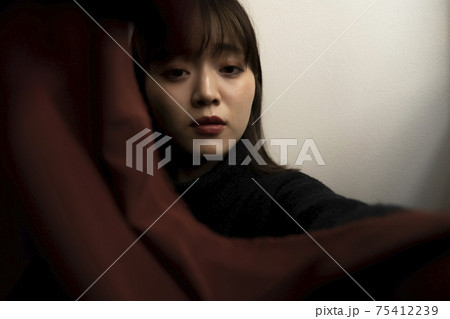 シックな女性のポートレート シックな女性のポートレート 75412239