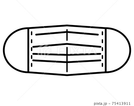 不織布マスク サージカルマスクのアイコンのイラスト素材