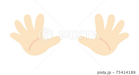手のひらで停止を指示するイラストイメージ 手のひらで停止を指示するイラストイメージ 75414189