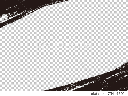 和柄筆フレーム2のイラスト素材