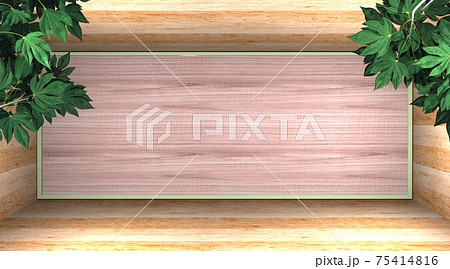 春 夏 木枠 フレーム お知らせ 掲示板 表示板 文字スペース 3dcg のイラスト素材