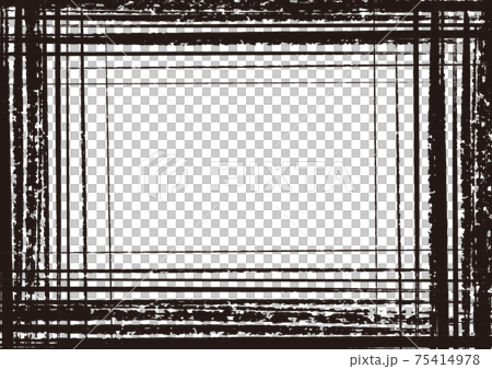 和柄筆フレーム7 Epsのイラスト素材