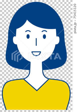 矢量圖的微笑的女人 矢量圖的微笑的女人 75415120