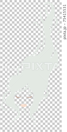 Woman with closed eyes in water 75415531