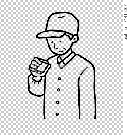 Line art illustration of an elderly man Mori Line art illustration of an elderly man Mori 75416307