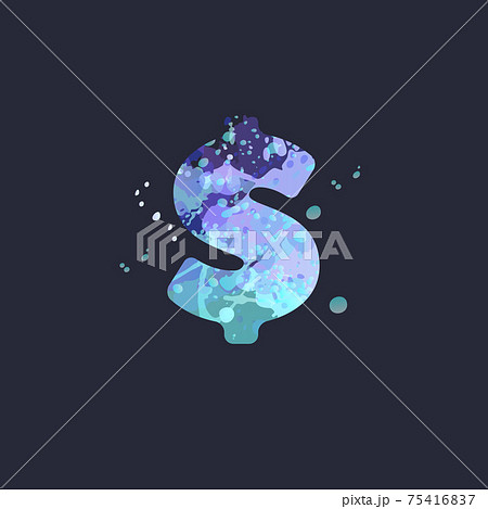 Special symbol dollar Winter season frost design 75416837