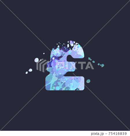 Special symbol pound Winter season frost design 75416839