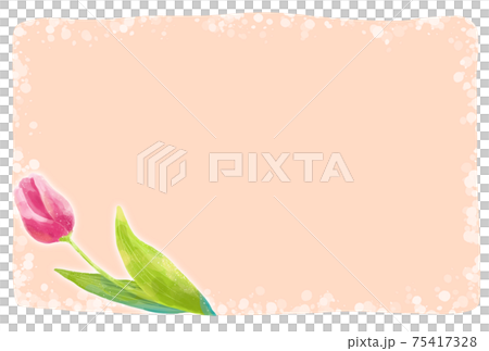 A simple frame of tulips with a gentle touch A simple frame of tulips with a gentle touch 75417328