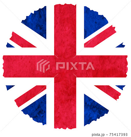 イギリス　 国旗　水彩　アイコン