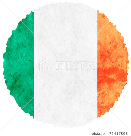 アイルランド　 国旗　水彩　アイコン