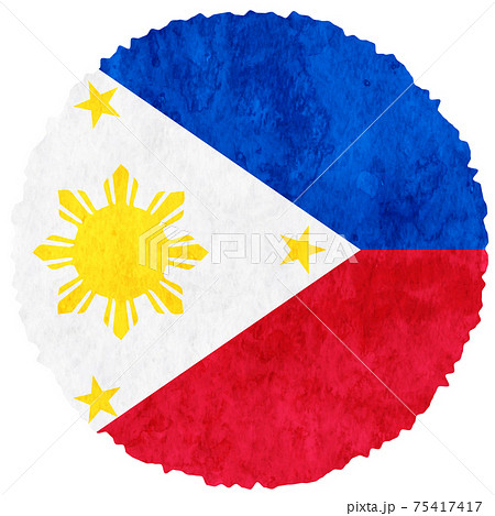 フィリピン　 国旗　水彩　アイコン 75417417