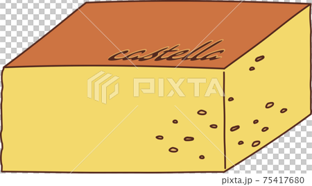 手描き台湾カステラのイラスト素材