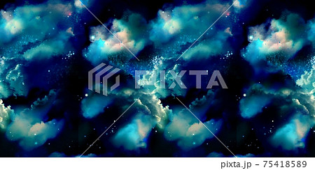 美しい宇宙に漂う雲海と惑星と月と流れ星と流星群のsfパターンイラスト 美しい宇宙に漂う雲海と惑星と月と流れ星と流星群のsfパターンイラスト 75418589