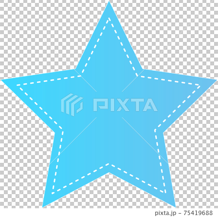 可愛的淡藍色星星虛線橫幅 75419688