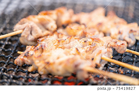 焼きとん串(豚白モツ) 七輪で炭火焼き 焼きとん串(豚白モツ) 七輪で炭火焼き 75419827