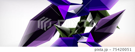 Vector 3d triangles and pyramids abstract background for business or technology presentations, internet posters or web brochure covers 75420051