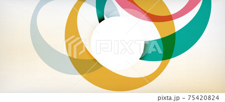 Ring geometric shapes, o letter repetition wallpaper. Abstract background for business or technology presentations, internet posters or web brochure covers 75420824