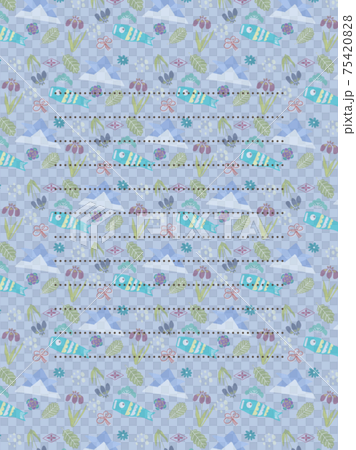 Tango no Sekku pattern frame letter 75420828