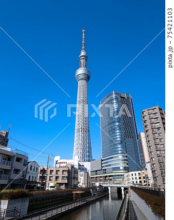 東京スカイツリーと北十間川 75421103