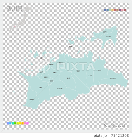 香川県の地図・kagawa(市町村・区分け) 香川県の地図・kagawa(市町村・区分け) 75421208