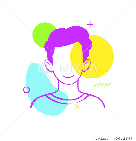 Joyful abstract mood and happiness clipart. Content character with yellow delight and blue satisfaction. Joyful abstract mood and happiness clipart. Content character with yellow delight and blue satisfaction. 75422844