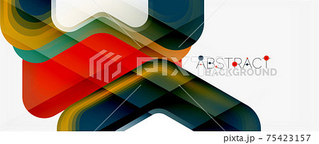 Vector 3d arrow geometric composition, abstract background for business or technology presentation, internet poster or web brochure cover, wallpaper 75423157