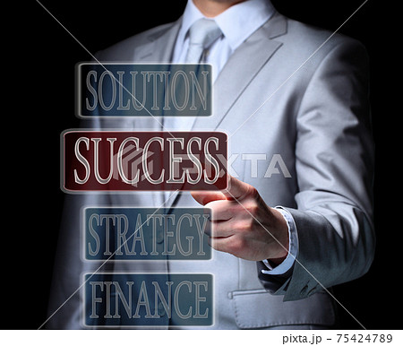 The businessman, a gesture, a finger. The businessman, a gesture, a finger. 75424789