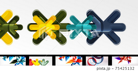 Modern minimalist techno abstract backgrounds. Set of geometric style wallpapers Modern minimalist techno abstract backgrounds. Set of geometric style wallpapers 75425132