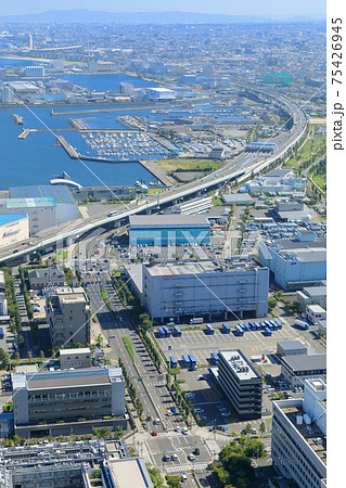 大阪泉佐野_港湾都市空撮 75426945