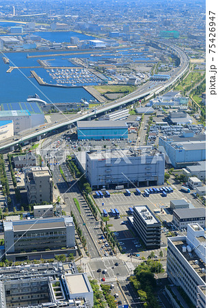 大阪泉佐野_港湾都市空撮 75426947