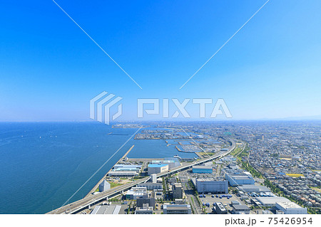 大阪泉佐野_港湾都市空撮 75426954