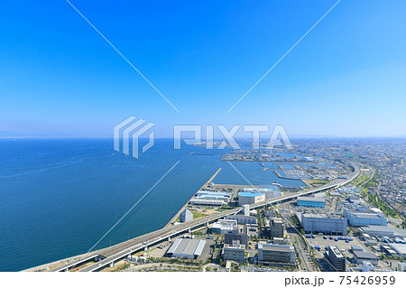 大阪泉佐野_港湾都市空撮 75426959