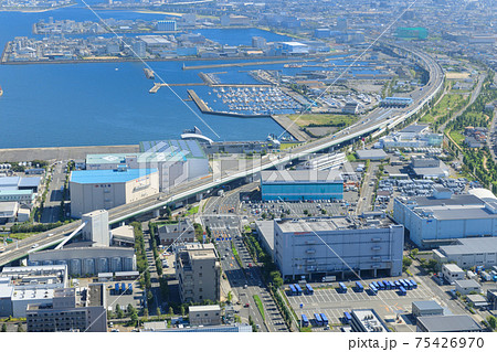 大阪泉佐野_港湾都市空撮 75426970