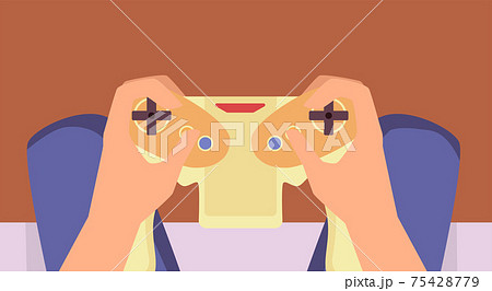 Game controller, joystick, console device for play in video games in hands gamer Game controller, joystick, console device for play in video games in hands gamer 75428779
