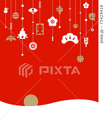 正月-背景素材 75429416