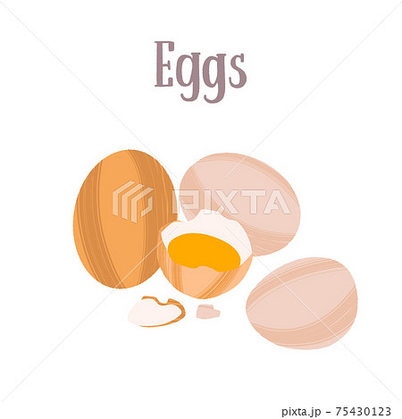 Fresh delicious eggs. Healthy protein nutrition product. 75430123