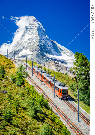 Gornergrat train and Matterhorn - Switzerland 75432487