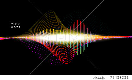 Abstract sound wave rhythm background vector illustration. 75433231