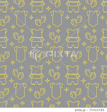 Seamless pattern with baby clothes. Seamless pattern with baby clothes. 75433783