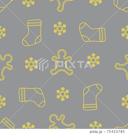 Christmas and New Year seamless pattern. 75433785