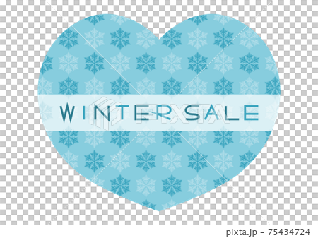 冬季大減價冬季大減價雪和心圖 75434724