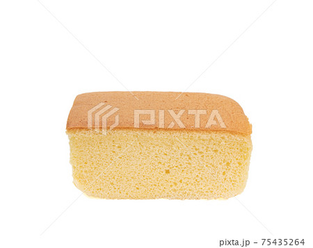 Taiwanese castella cake, a close up of homemade taiwan sponge cake bakery dessert isolated on white background. Taiwanese castella cake, a close up of homemade taiwan sponge cake bakery dessert isolated on white background. 75435264