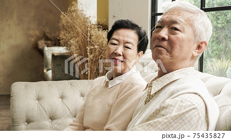 Rich Asian senior elder couple stay home for lockdown together well being family Rich Asian senior elder couple stay home for lockdown together well being family 75435827