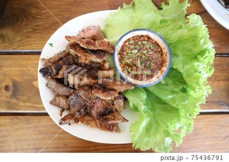 grilled beef , roasted beef or beef steak grilled beef , roasted beef or beef steak 75436791