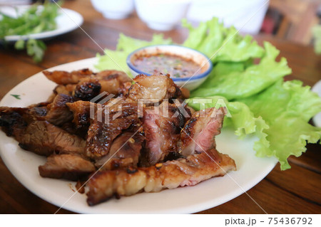 grilled beef , roasted beef or beef steak grilled beef , roasted beef or beef steak 75436792