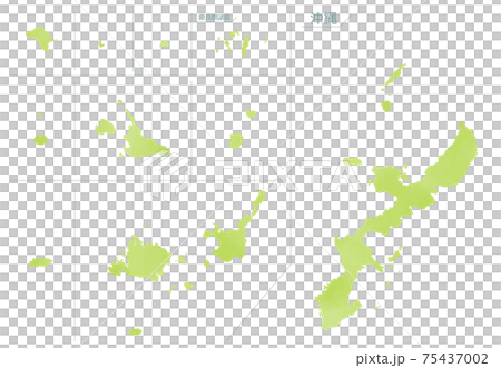 カラフルな水彩風の日本地図 75437002